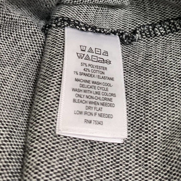 ADRIENNE VITTADINI WOMEN'S BLACK & WHITE TEXTURED POCKETED PULLOVER DRESS - Picture 4 of 8